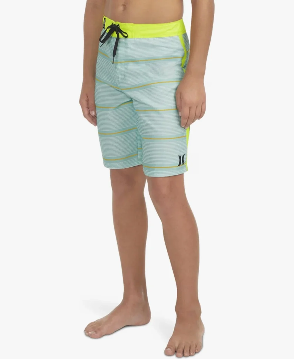 Hurley Boys Swim Trunks Size 18 Shoreline Stretch Striped Board Shorts NWT